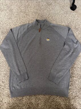 FootJoy Men's Gray Quarter-Zip Sweater with Bel Air Country Club Logo